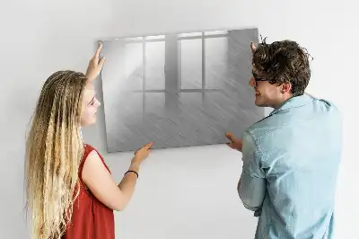 Beschrijfbaar glazen magneetbord met metalen wandmontage