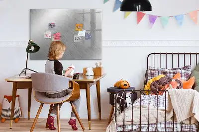 Beschrijfbaar glazen magneetbord met metalen wandmontage