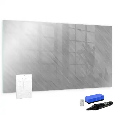 Beschrijfbaar glazen magneetbord met metalen wandmontage