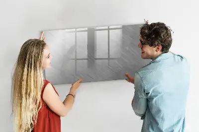 Beschrijfbaar glazen magneetbord met metalen wandmontage