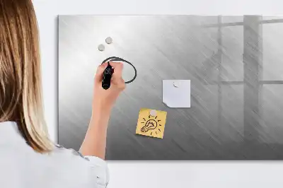 Beschrijfbaar glazen magneetbord met metalen wandmontage