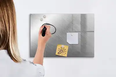 Beschrijfbaar glazen magneetbord met metalen wandmontage