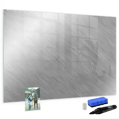 Beschrijfbaar glazen magneetbord met metalen wandmontage