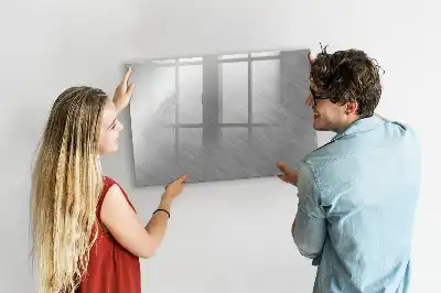 Beschrijfbaar glazen magneetbord met metalen wandmontage