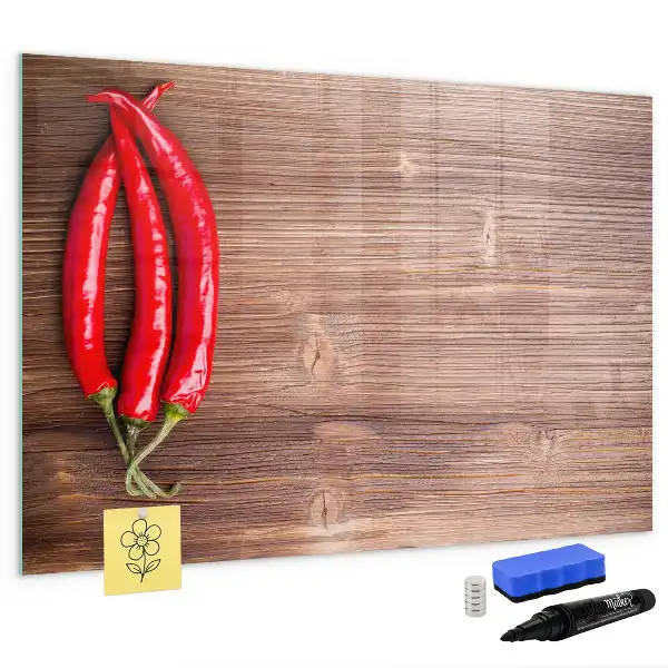 Magnetisch glazen memobord voor notities en foto's