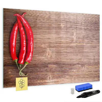 Magnetisch glazen memobord voor notities en foto's