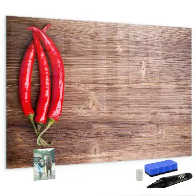 Magnetisch glazen memobord voor notities en foto's