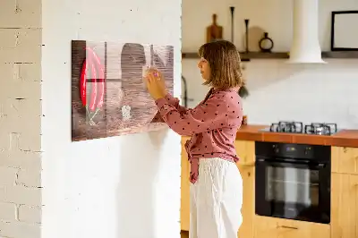 Magnetisch glazen memobord voor notities en foto's
