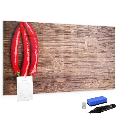 Magnetisch glazen memobord voor notities en foto's