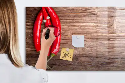 Magnetisch glazen memobord voor notities en foto's