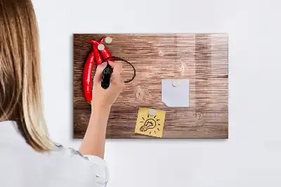 Magnetisch glazen memobord voor notities en foto's