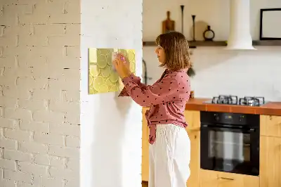 Magnetisch glazen schrijfbord met decoratie van citroenschijfjes