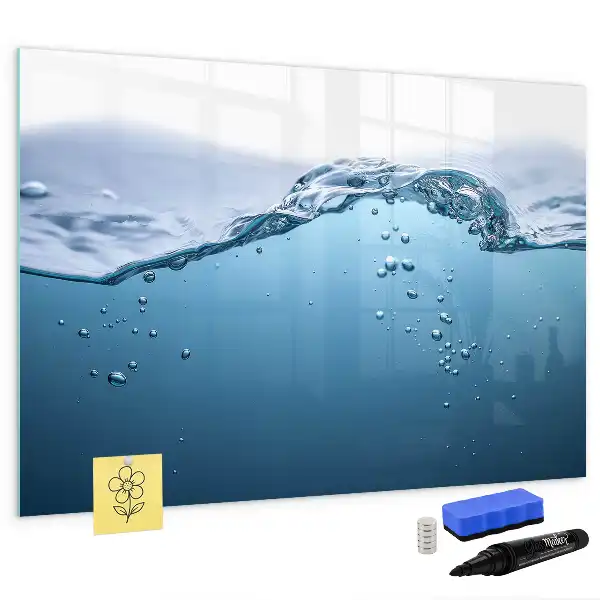 Magnetisch glazen memobord uitvoering Waterdetail