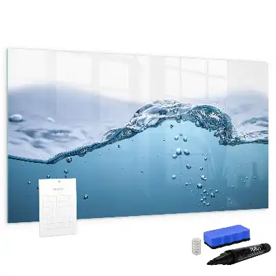 Magnetisch glazen memobord uitvoering Waterdetail