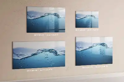 Magnetisch glazen memobord uitvoering Waterdetail