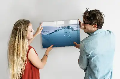 Magnetisch glazen memobord uitvoering Waterdetail