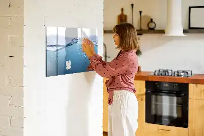 Magnetisch glazen memobord uitvoering Waterdetail