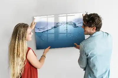 Magnetisch glazen memobord uitvoering Waterdetail