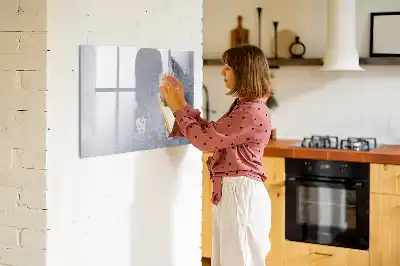 Magnetisch glazen schrijfbord voor notities en foto's taartvorm