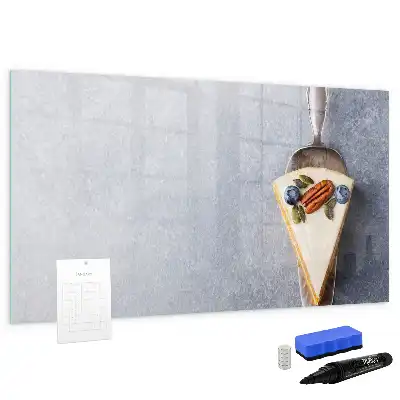 Magnetisch glazen schrijfbord voor notities en foto's taartvorm