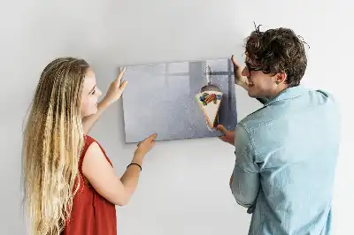 Magnetisch glazen schrijfbord voor notities en foto's taartvorm