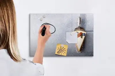 Magnetisch glazen schrijfbord voor notities en foto's taartvorm