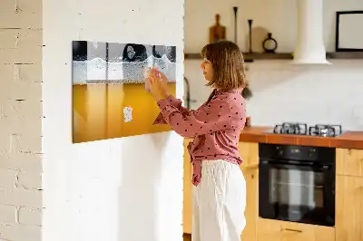 Glazen magneetbord met design beschrijfbaar