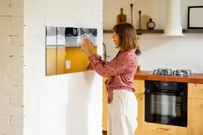 Glazen magneetbord met design beschrijfbaar