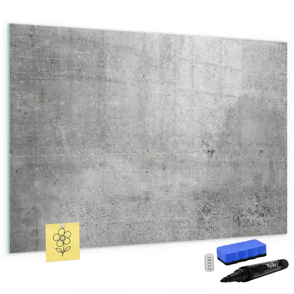 Magnetisch glazen schrijfbord voor notities en foto's geschikt voor een ruwe muur
