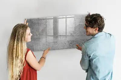Magnetisch glazen schrijfbord voor notities en foto's geschikt voor een ruwe muur