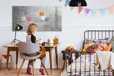 Magnetisch glazen schrijfbord voor notities en foto's geschikt voor een ruwe muur