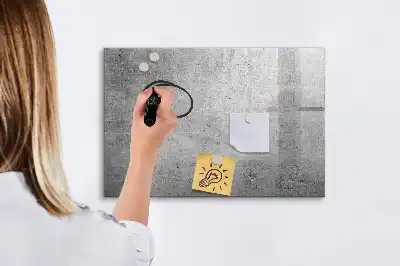 Magnetisch glazen schrijfbord voor notities en foto's geschikt voor een ruwe muur