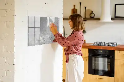 Magnetisch glazen schrijfbord voor notities en foto's geschikt voor een ruwe muur