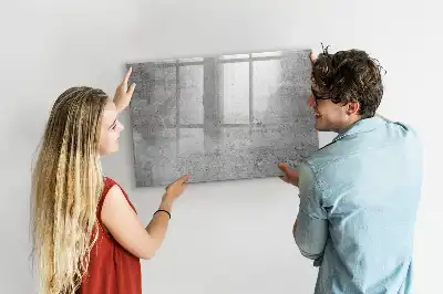 Magnetisch glazen schrijfbord voor notities en foto's geschikt voor een ruwe muur