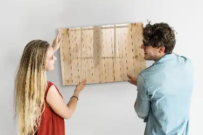 Glazen magneetbord met design beschrijfbaar met houten planken