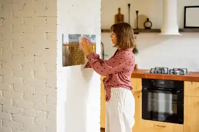 Beschrijfbaar glazen magneetbord met design Biermag