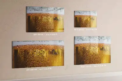Beschrijfbaar glazen magneetbord met design Biermag