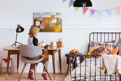 Beschrijfbaar glazen magneetbord met design Biermag