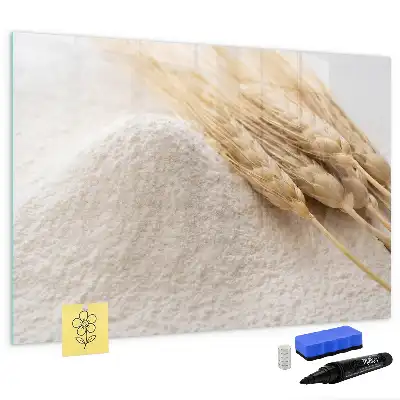 Magnetisch glazen schrijfbord voor notities en foto's uitvoering Bloem