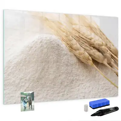 Magnetisch glazen schrijfbord voor notities en foto's uitvoering Bloem