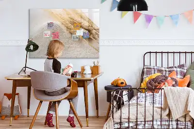Magnetisch glazen schrijfbord voor notities en foto's uitvoering Bloem