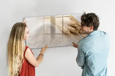 Magnetisch glazen schrijfbord voor notities en foto's uitvoering Bloem
