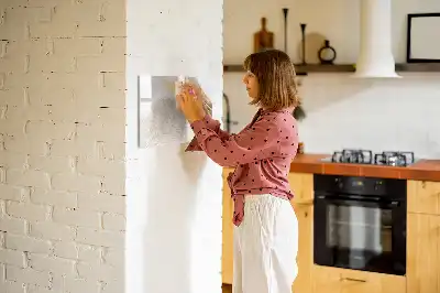Magnetisch glazen schrijfbord voor notities en foto's uitvoering Bloem