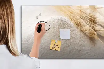 Magnetisch glazen schrijfbord voor notities en foto's uitvoering Bloem