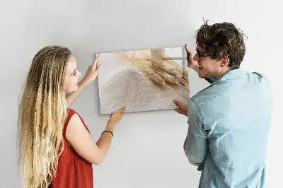 Magnetisch glazen schrijfbord voor notities en foto's uitvoering Bloem