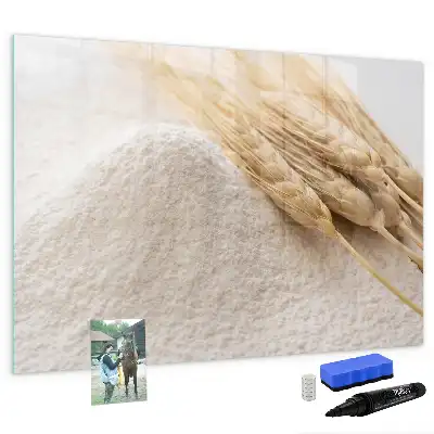 Magnetisch glazen schrijfbord voor notities en foto's uitvoering Bloem