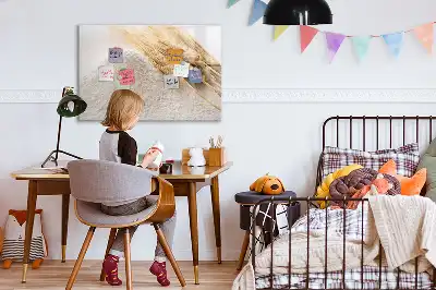 Magnetisch glazen schrijfbord voor notities en foto's uitvoering Bloem
