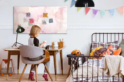 Magnetisch glazen memobord met aquarel bloemblaadjes design