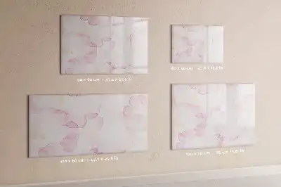 Magnetisch glazen memobord met aquarel bloemblaadjes design