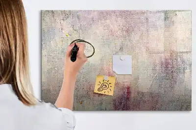 Beschrijfbaar glazen magneetbord met abstract geschilderd design